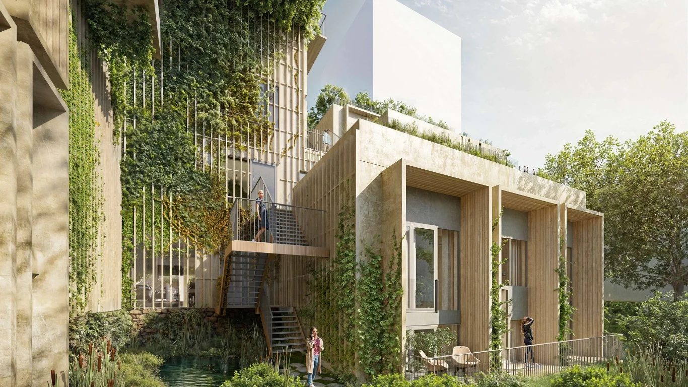 Levend landschap in de stad